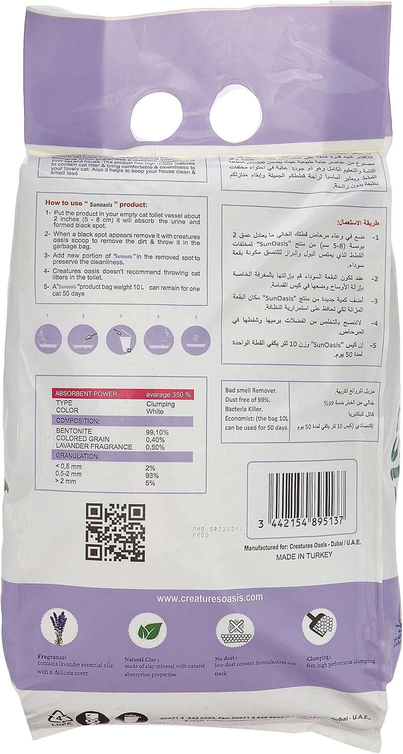 Sun Oasis cat litter lavender